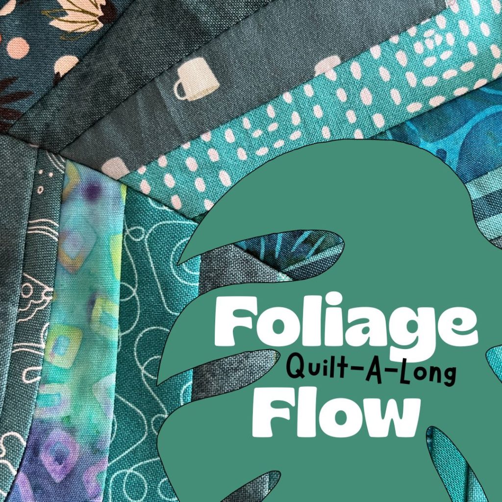 Foliage Flow Quilt Along Preview geaderd blad